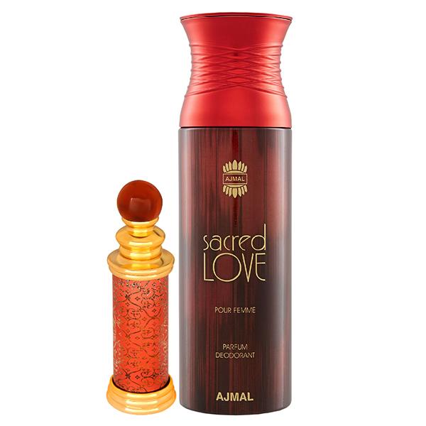 Ajmal Classic Oud Concentrated Perfume Oil Woody Oudh And Sacred Love Deodorant Floral Musky Fragrance 210 ml - Perfumes (Edt/Edp)