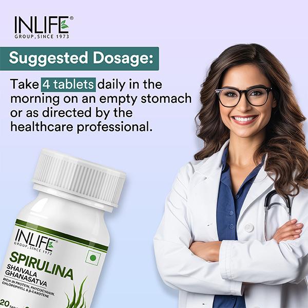 Inlife Spirulina 2000 mg Tablet 120's - Herbal Dietary Supplement