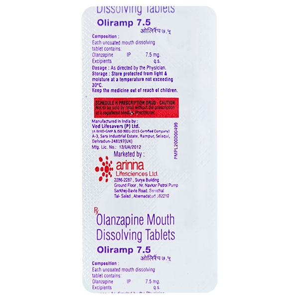 Oliramp 7.5mg Tablet 10'S - Schizophrenia-Aps