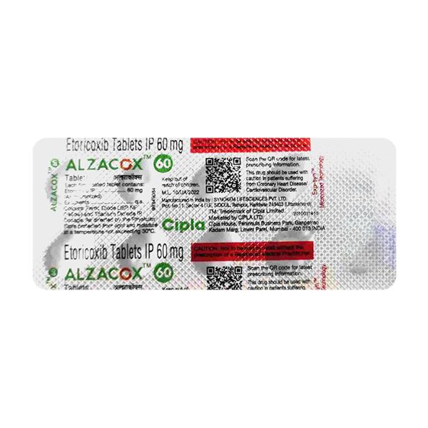 ALZACOX 60 Tablet 10's - Pain relief-Nsa