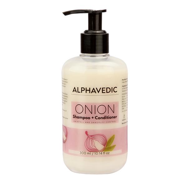 Netmeds | Alphavedic Onion Shampoo + Conditioner 300 ml