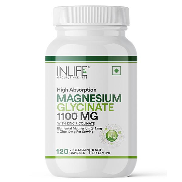 Netmeds | Inlife Magnesium Glycinate 1100 mg Veg Capsule 120's