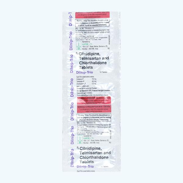 Dilnip Trio Tablet 10'S - Hypertension-Ang