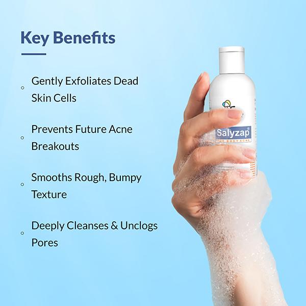Fixderma Salyzap 2% Salicylic Acid Body Wash For Acne For Acne Prone Skin 100 ml - Shower Gels & Body Wash