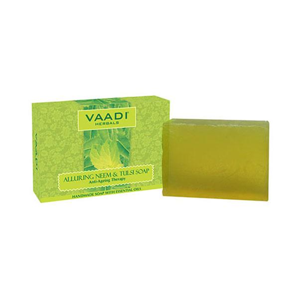 Alluring Neem-Tulsi Soap with Vitamin E & Tea Tree Oil 75 gm - Soaps
