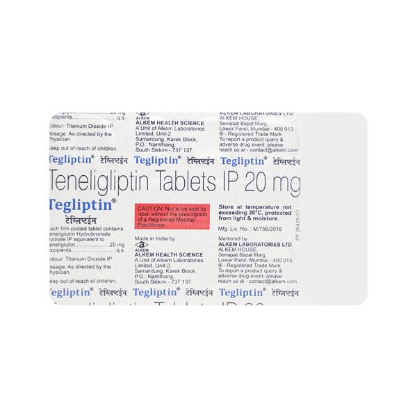 Tegliptin 20mg Tablet 15'S - Diabetes-Ant