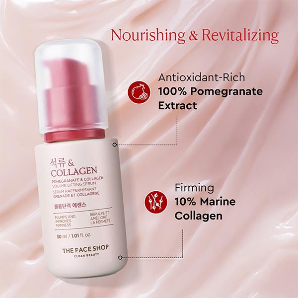 The Face Shop Pomegranate and Collagen Volume Lifting Serum 30 ml - Face Serum