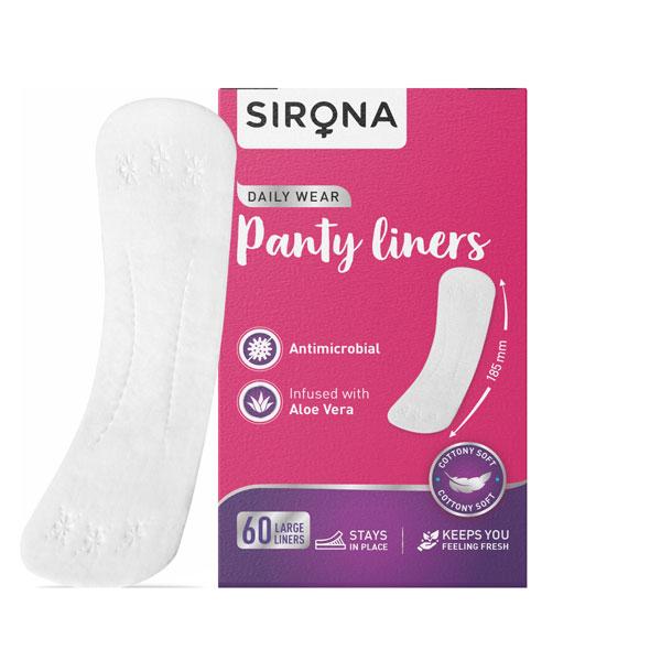 Netmeds | Sirona Daily Wear Cottony Soft Panty Liner (L) 60's