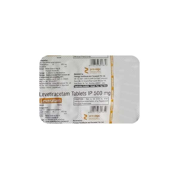LEVERATAM 500 Tablet 10's - Epilepsy/Convulsion-Ant