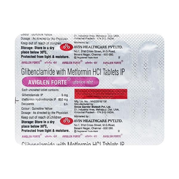 Aviglen Forte Tablet 10'S - Diabetes-Ant