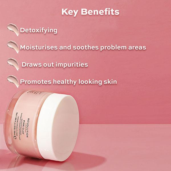 Revolution Skincare Pink Clay Detoxifying Face Mask 50 ml - Masks & Peels