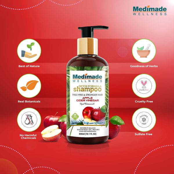 Medimade Detox Formula Shampoo With Apple Cider Vinegar (Pack of 2) 1's - Shampoos