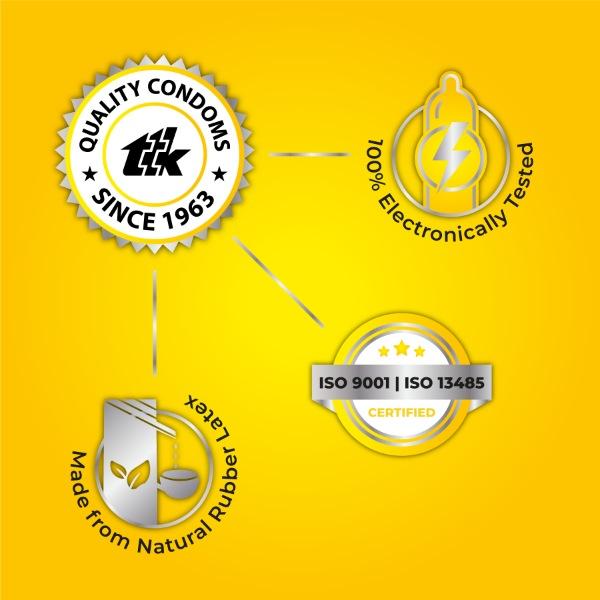 Skore 1500+ Raised Dots Condoms - Banana 3's - Plain/Flavoured Condoms