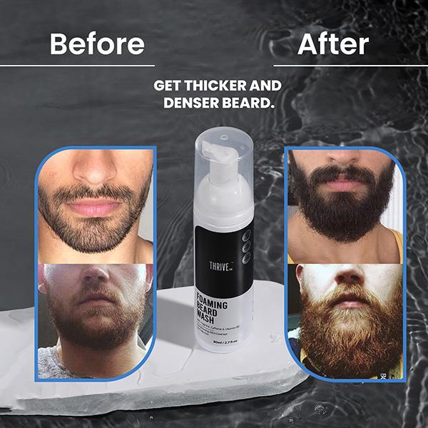 ThriveCo Foaming Beard Wash To Reduce Shedding 80 ml - Beard Wash