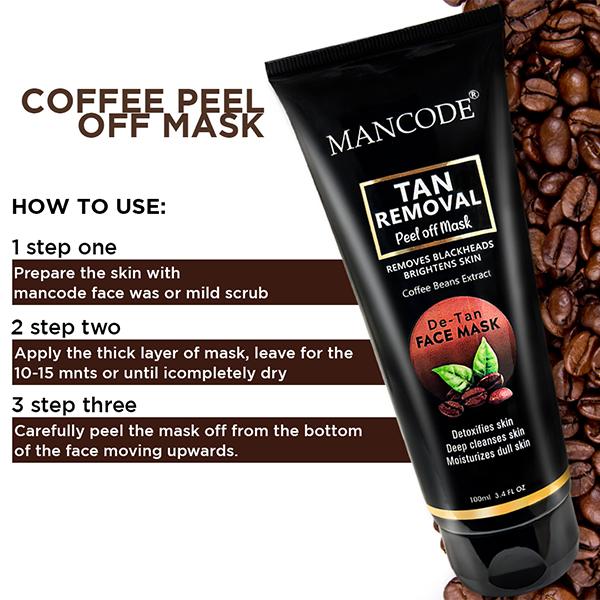 Mancode Tan Removal Peel Off Mask 100 ml - Masks & Peels