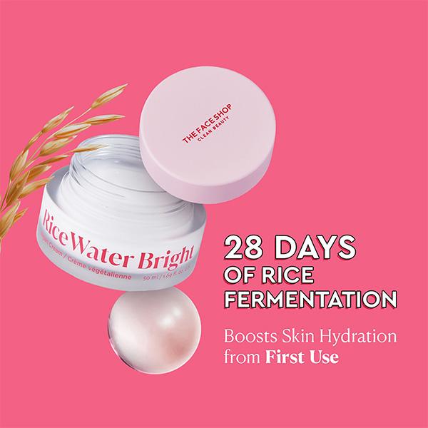 The Face Shop Rice Water Bright Vegan Cream 50 ml - Face Moisturizers