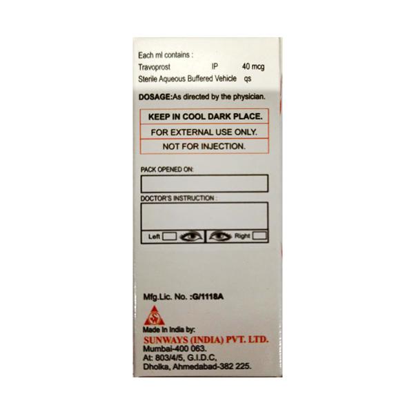 TRAVOSUN BAK FREE Eye Drops 3ml - Glaucoma-Ant