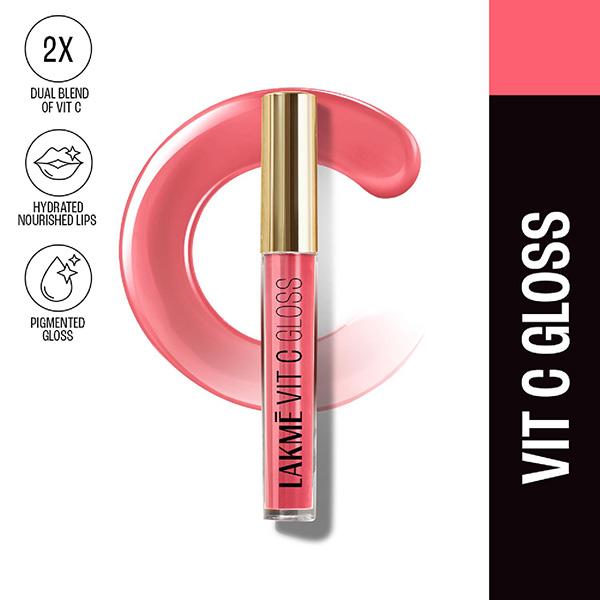 Netmeds | Lakme SuperglowVIT-C Gloss-Pechy NudeC2 2.5 ml