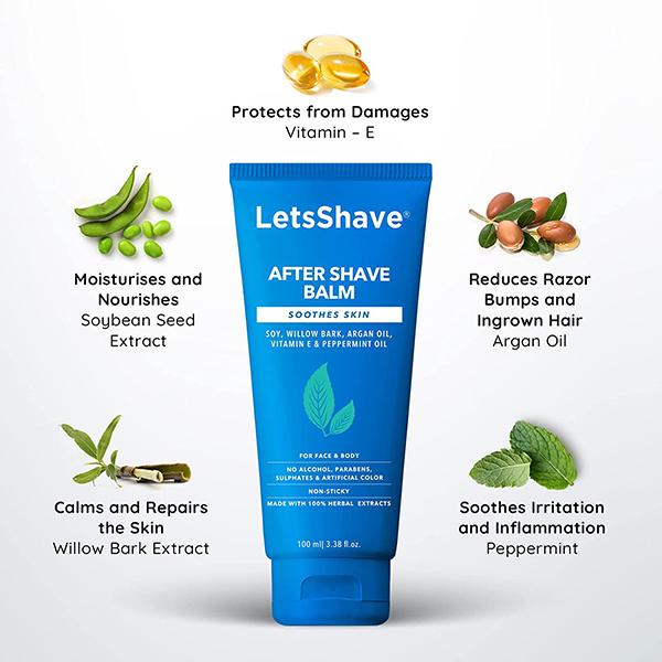 LetsShave After Shave Balm 100 ml - Aftershave Lotion