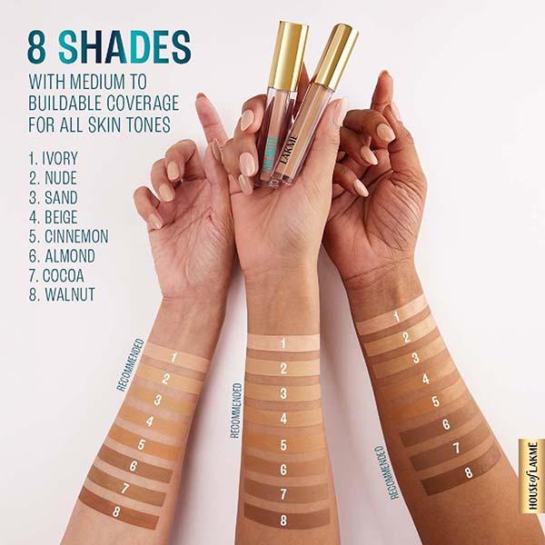 Lakme 9to5 Hya Matte Liquid Concealer Nude 2 ml - Concealer