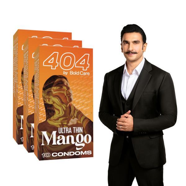 Netmeds | Bold Care 404 by Bold Care Ultra Thin - Mango Flavored Condoms (Pack of 3 x 10)