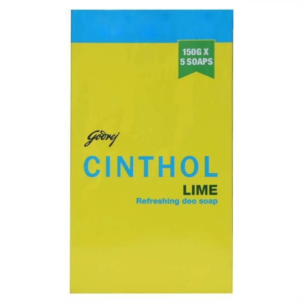 Cinthol Lime Refreshing Deo Soap (Pack Of 5 x 150g) 1 s