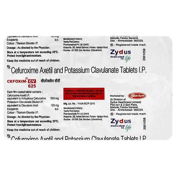 Netmeds | CEFOXIM CV 625 Tablet 10's
