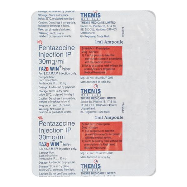 TAZOWIN Injection 1ml - Pain relief-Ana
