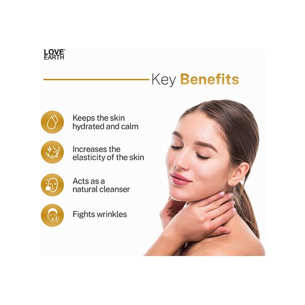 Love Earth 24K Gold Glass Face Oil for Skin Brightening, Pigmentation, Anti-Aging 30 ml - Face Serum