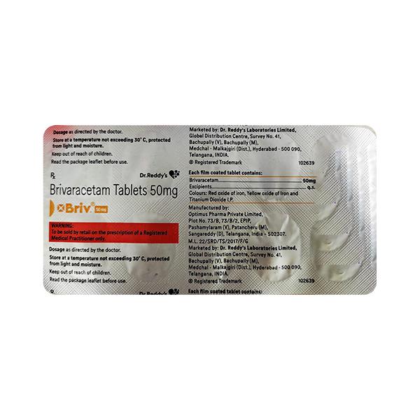 BRIV+ 50 Tablet 10's - Epilepsy/Convulsion-Ant
