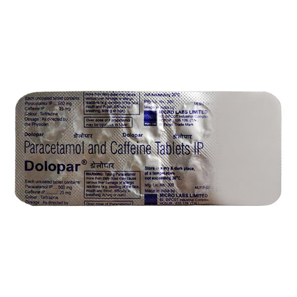 Dolopar Tablet 10'S - Pain relief-Ano