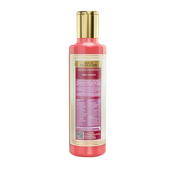 KHADI NATURAL RED ONION CLEANSER/SHAMPOO SULPHATE PARABEN FREE 210 ml - Shampoos
