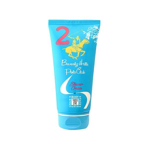 Netmeds | Beverly Hills Polo Club Sports No.2 Shower Cream 3In1 Hair Face Body for Women's Tube 150 ml