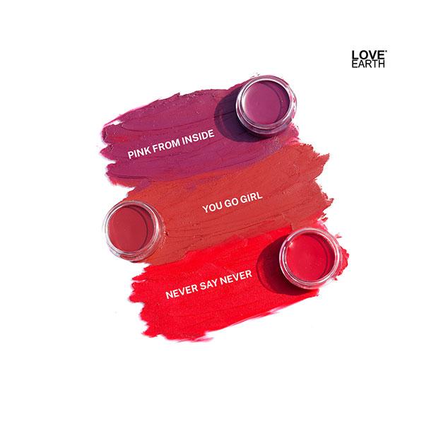 Love Earth Lip Tint & Cheek Tint Multipot - You Go Girl - Wine 8 gm (N) - Lip Stains & Tints