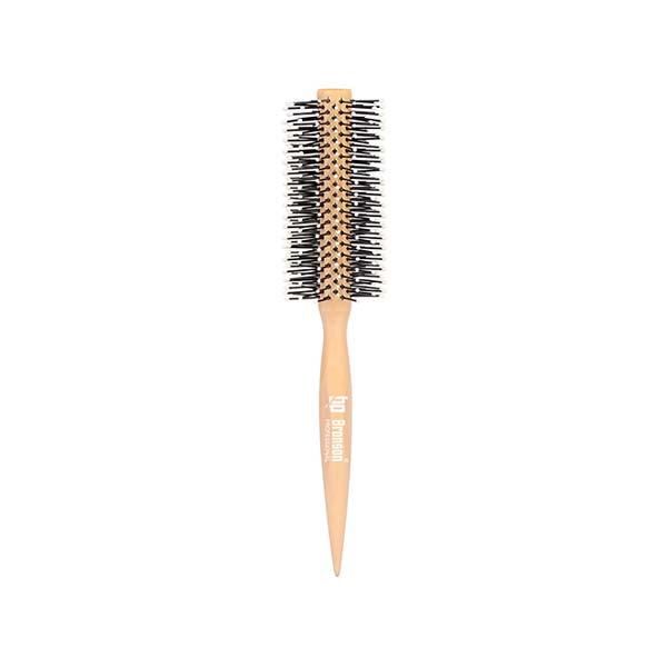 Netmeds | Bronson Professional Round Hair Brush Wooden for Quick Curls, Waves and Volume to Hair 12's