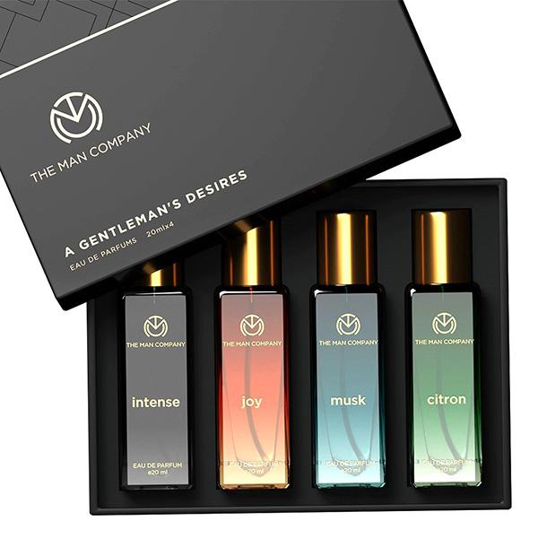 Netmeds | The Man Company Curated Perfume Gift Set 4 x 20ml A Gentlemens Desire Long-Lasting Fragrance 1's
