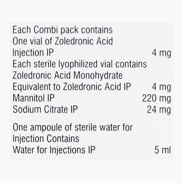Zolasta 4mg Injection 1'S - Bone Metabolism-Age