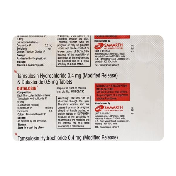 DUTALOSIN Tablet 15's - Bladder And Prostate Disorders-Dru