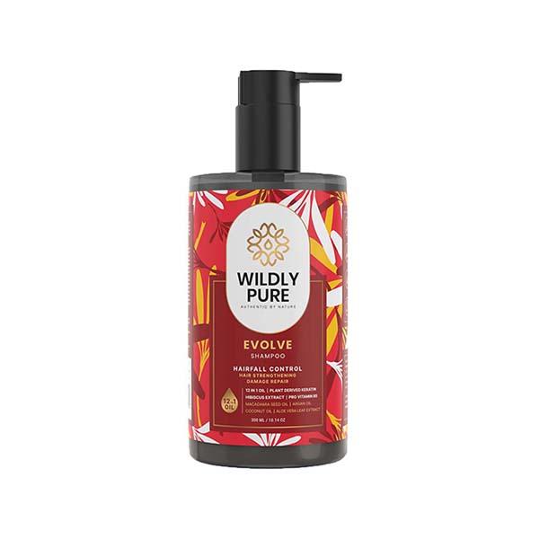 Wildly Pure Evolve Hair Fall Control Shampoo Damage Control 12 Oils Pro Vitamin B5 Toxin 20 300 ml - Shampoos