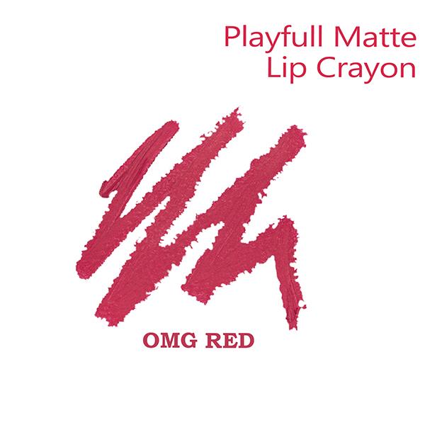 Street Wear Playfull Matte Lip Crayon - Omg Red 2.9 gm - Lip Crayons