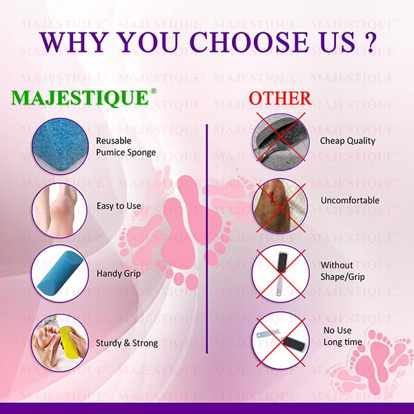 Majestique Spongeables Pedi Scrub Foot Buffer 1's - Callus Shavers & Stones