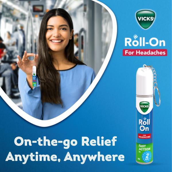 Vicks Roll On For Headaches 8 ml - Roll-On/Patch