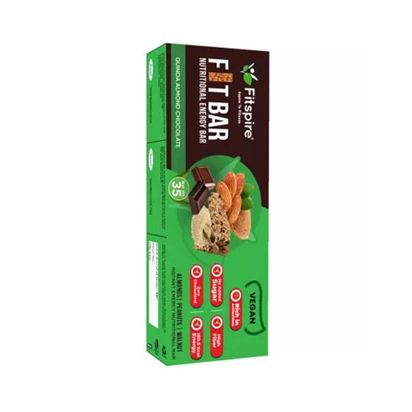 Netmeds | Fitspire Fit Nutrition Energy Bar Quinoa Almond 35 gm