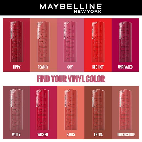 Maybelline New York Superstay Vinyl Ink Liquid Lipstick, Irresistible 4.2 ml - Liquid Lipsticks