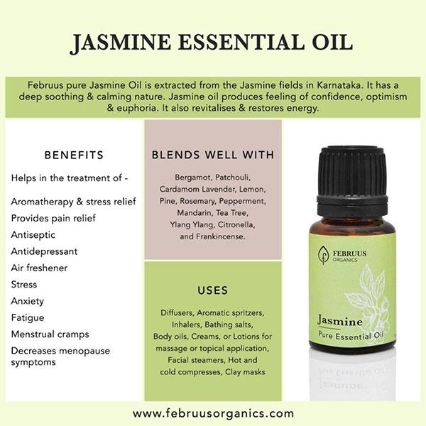 Februus Organics Pure Essential Oil - Jasmine 10 ml - Essential Oils