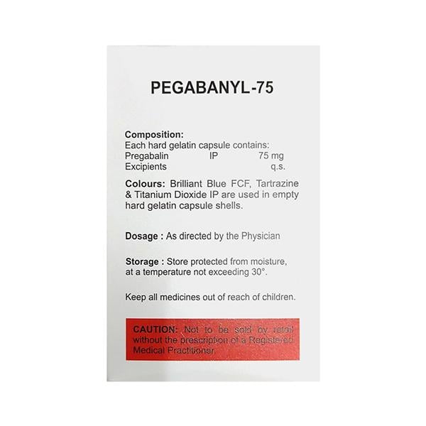 Pregabanyl 75mg Capsule 10'S - Neuropathic Pain-Dru
