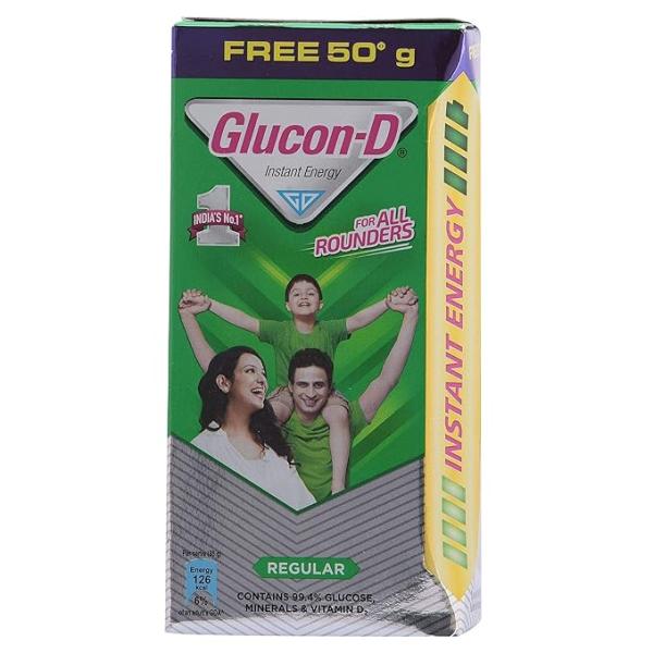 Netmeds | Glucon-D Instant Energy Powder - Regular (Refill) (75 gm + Free 50 gm) 125 g