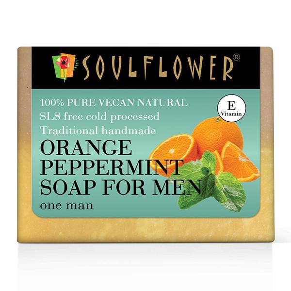 Netmeds | Soulflower Orange peppermint Soap for men 150 gm