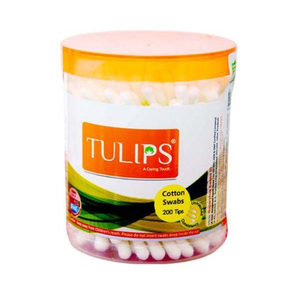 Netmeds | Tulips Paper Stick Color Cotton Buds Jar Pack 100's