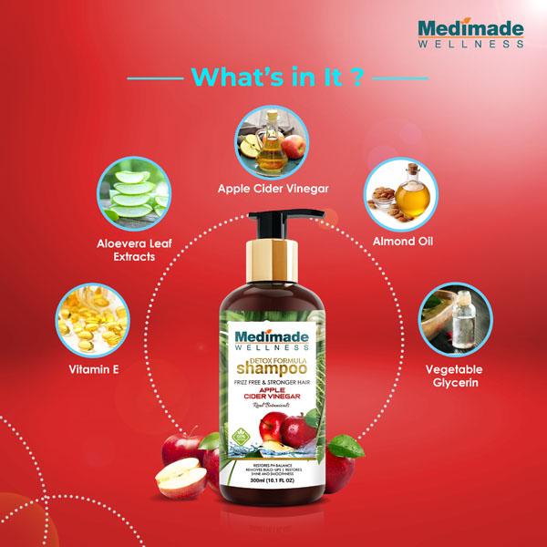 Medimade Detox Formula Shampoo With Apple Cider Vinegar (Pack of 2) 1's - Shampoos